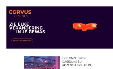 Schermafbeelding van corvusdrones.com