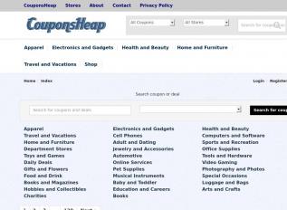 Schermafbeelding van couponsheap.com