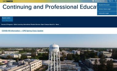 Schermafbeelding van cpe.ucdavis.edu