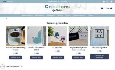 Schermafbeelding van creationsbykirsten.nl