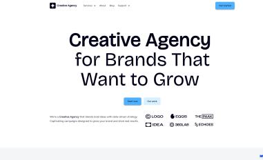 Schermafbeelding van creative-advertising-agency.webflow.io