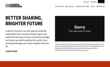 Schermafbeelding van creativecommons.org