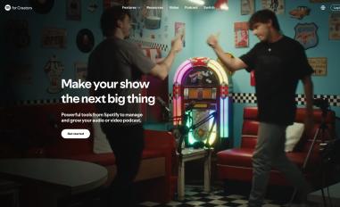 Schermafbeelding van creators.spotify.com