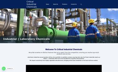 Schermafbeelding van criticalindustrialchemicals.com