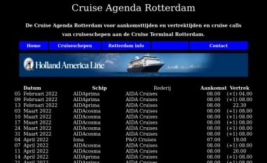 Schermafbeelding van cruiseagendarotterdam.nl