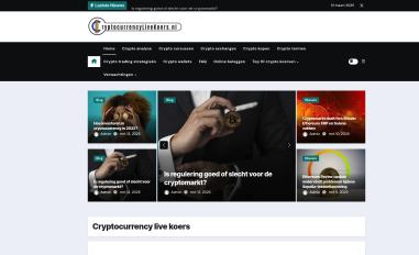 Schermafbeelding van cryptocurrencylivekoers.nl