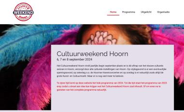 Schermafbeelding van cultuurweekendhoorn.nl