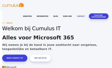Schermafbeelding van cumulusit.nl