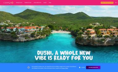 Schermafbeelding van curacao.com