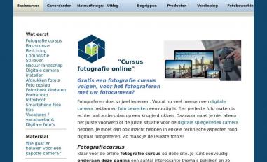 Schermafbeelding van cursus-fotografie.nl