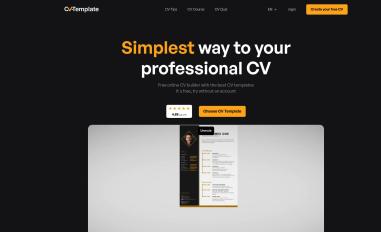 Schermafbeelding van cv-template.com