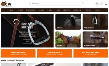 Schermafbeelding van cwsaddles.nl