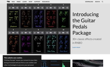 Schermafbeelding van cycling74.com