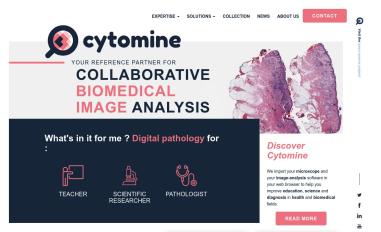 Schermafbeelding van cytomine.com
