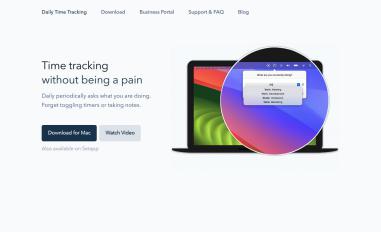 Schermafbeelding van dailytimetracking.com
