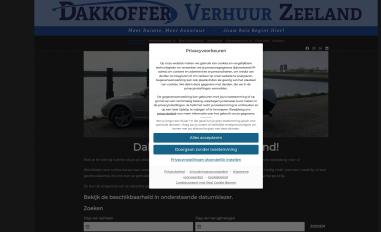 Schermafbeelding van dakkofferverhuurzeeland.nl