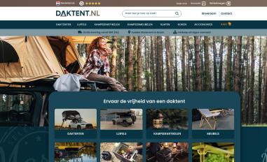 Schermafbeelding van daktent.nl