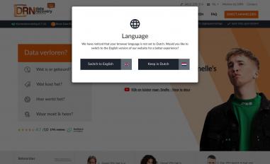 Schermafbeelding van datarecoverynederland.nl