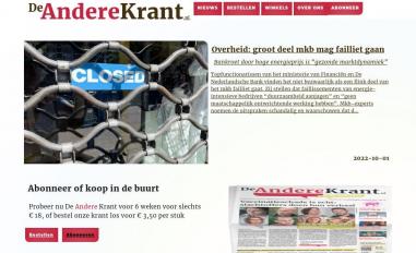 Schermafbeelding van deanderekrant.nl