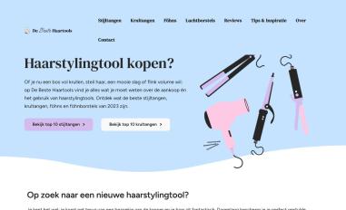 Schermafbeelding van debestehaartools.nl