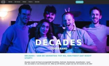 Schermafbeelding van decadescoverband.nl
