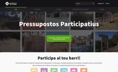 Schermafbeelding van decidim.santcugat.cat