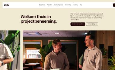Schermafbeelding van deg-website.webflow.io