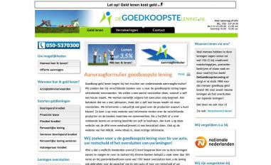 Schermafbeelding van degoedkoopstelening.nl