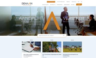 Schermafbeelding van dehaanlaw.nl