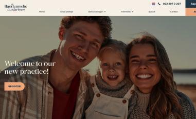 Schermafbeelding van dehaerlemschetandartsen.nl