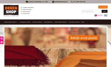 Schermafbeelding van dekenshop.nl