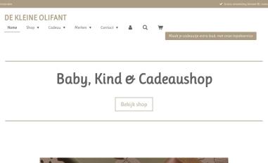 Schermafbeelding van dekleineolifant.nl