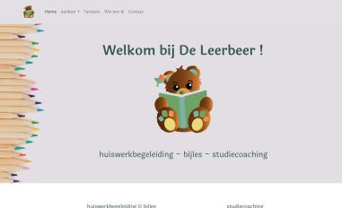 Schermafbeelding van deleerbeer.be