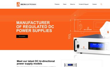 Schermafbeelding van deltapowersupplies.com