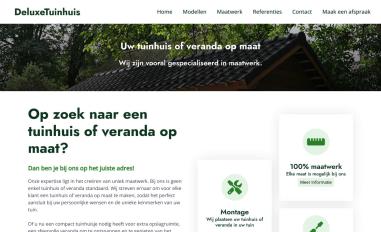 Schermafbeelding van deluxetuinhuis.nl