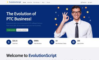 Schermafbeelding van demo.evolutionscript.com