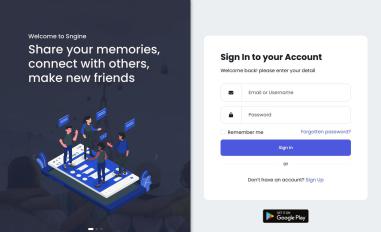 Schermafbeelding van demo.sngine.com