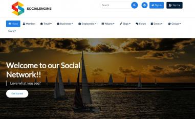 Schermafbeelding van demo.socialengine.com