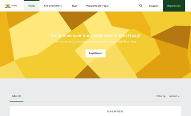 Schermafbeelding van denhaag.citizenlab.co