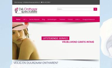 Schermafbeelding van deonthaarspecialiste.nl