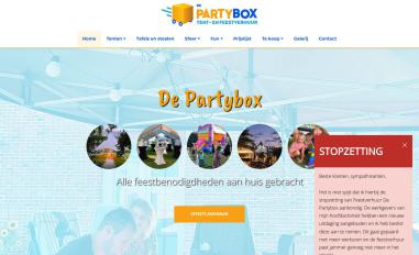 Schermafbeelding van departybox.be
