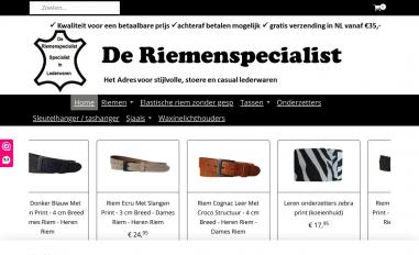 Schermafbeelding van deriemenspecialist.nl