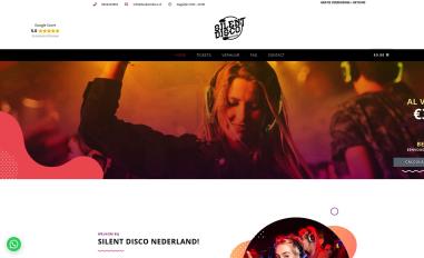 Schermafbeelding van desilentdisco.nl