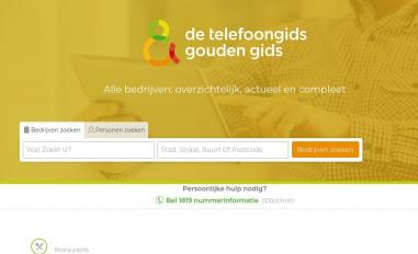 Schermafbeelding van detelefoongids.nl