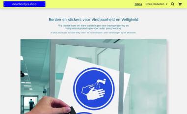 Schermafbeelding van deurbordjes.shop