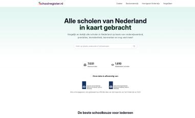 Schermafbeelding van dev.schoolregister.nl