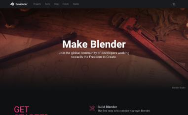 Schermafbeelding van developer.blender.org