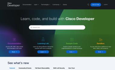 Schermafbeelding van developer.cisco.com