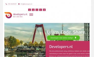 Schermafbeelding van developers.nl