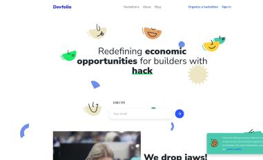 Schermafbeelding van devfolio.co